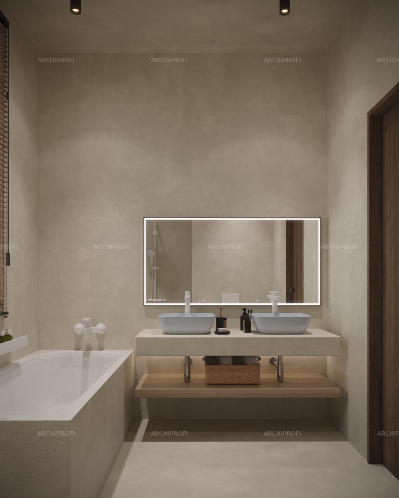 3D интерьера, Ванная комната Проект 19.11.2022/972968 - Дом в Сочи, Автор проекта: Дизайнеры Катерина Волковская