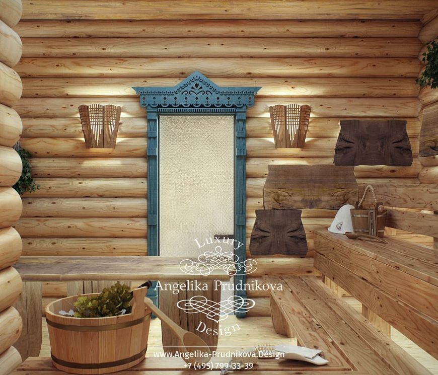 Дизайнпроект интерьера русской бани