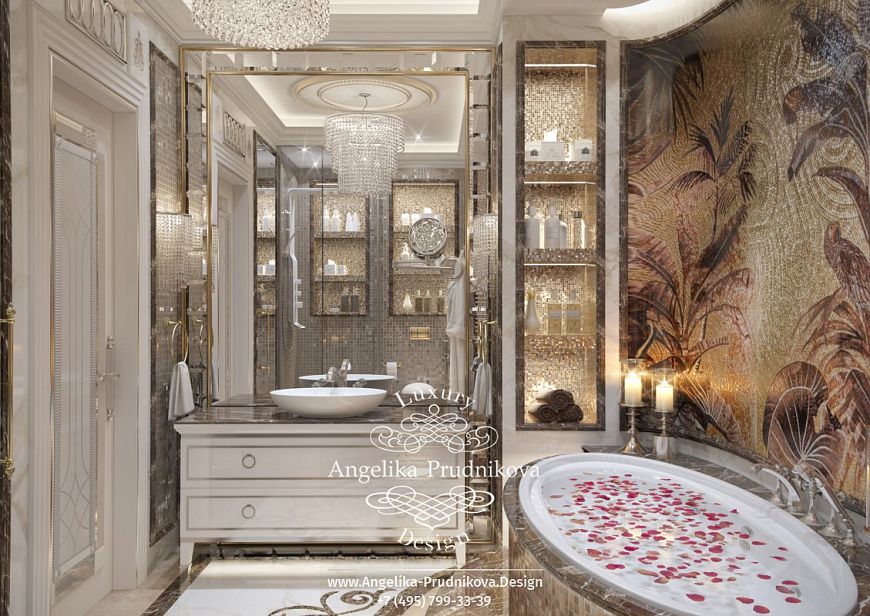 Дизайнпроект интерьера ванной комнаты в ЖК Горизонт