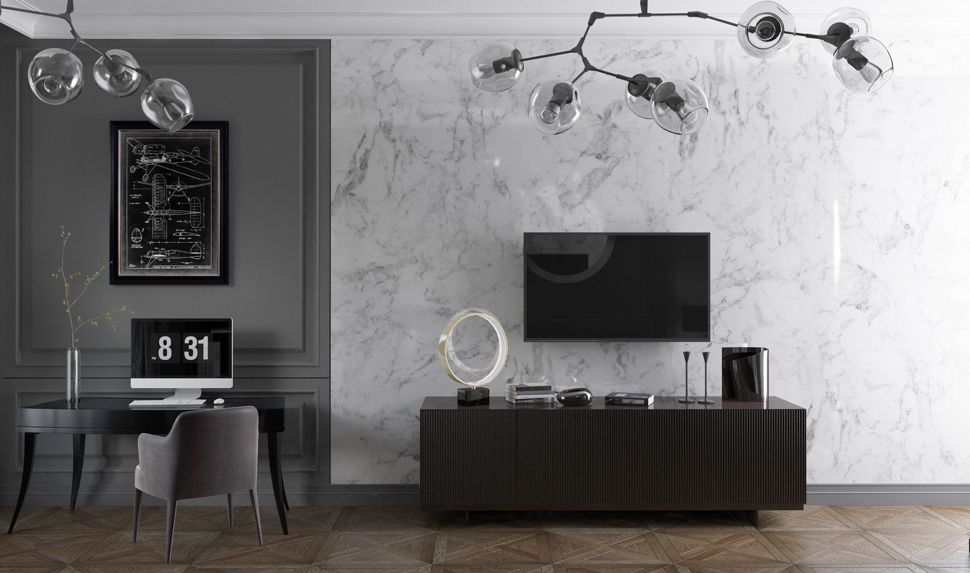 3D интерьера, Спальня в стиле Классическая. Проект Спальная комната - Квартира для семьи с тремя детьми, Автор проекта: Архитекторы Станислав Клюев