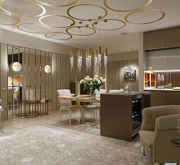 Вечерний вид гостиной