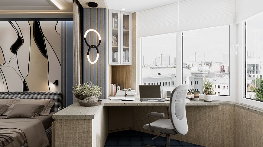 Рабочий стол на балконе