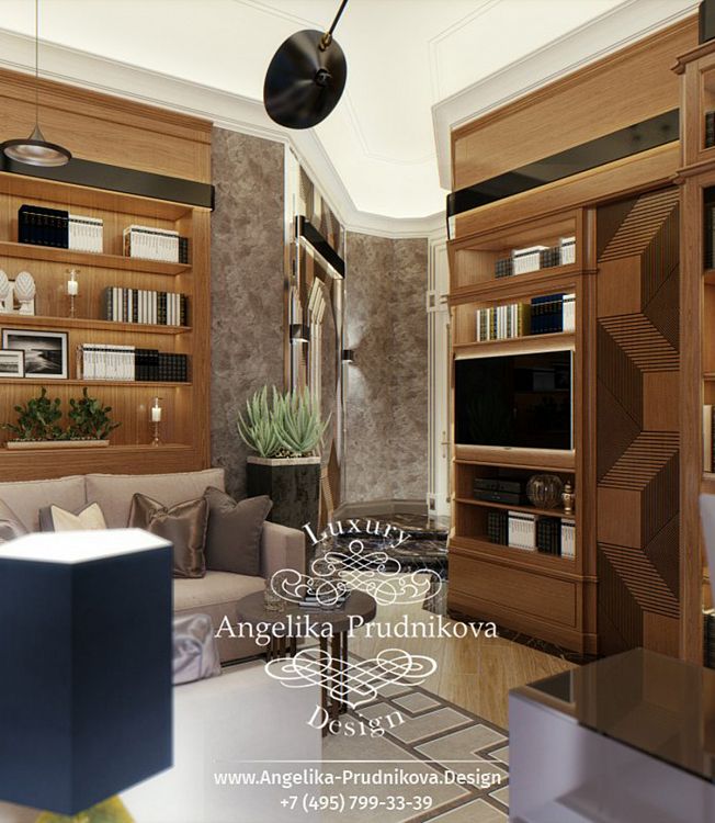 Дизайнпроект интерьера кабинета в ЖК Art Residence