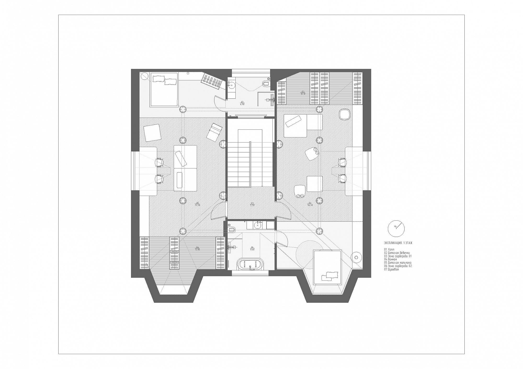 3D интерьера, План 2-ого этаж Проект План 3-ого этажа - Дом как ХРАМ семьи, Автор проекта: Дизайнеры Инна Макарова