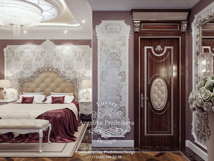 Дизайнпроект интерьера гостевой спальни в классическом стиле с элементами ардеко