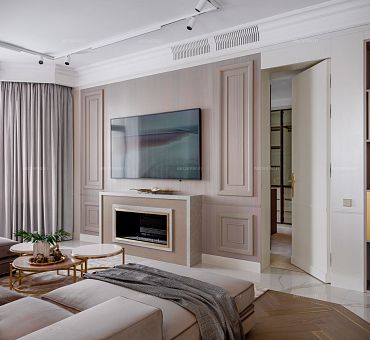 Премиум дизайн гостиной в квартире 160 квм стиль Современная классика от Архитектурного бюро SIO