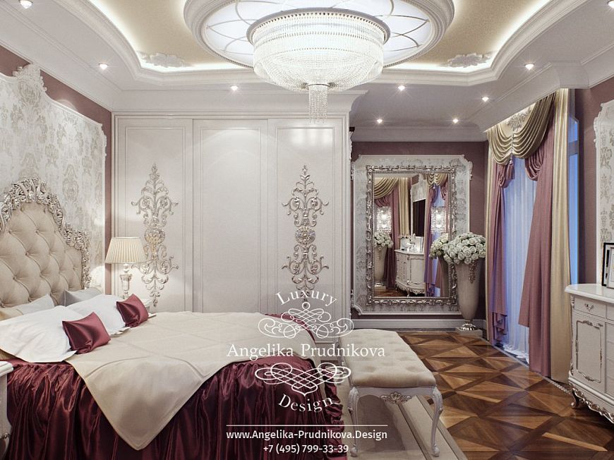 Дизайнпроект интерьера гостевой спальни в классическом стиле с элементами ардеко