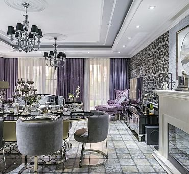 Гостиная-кухня столовая