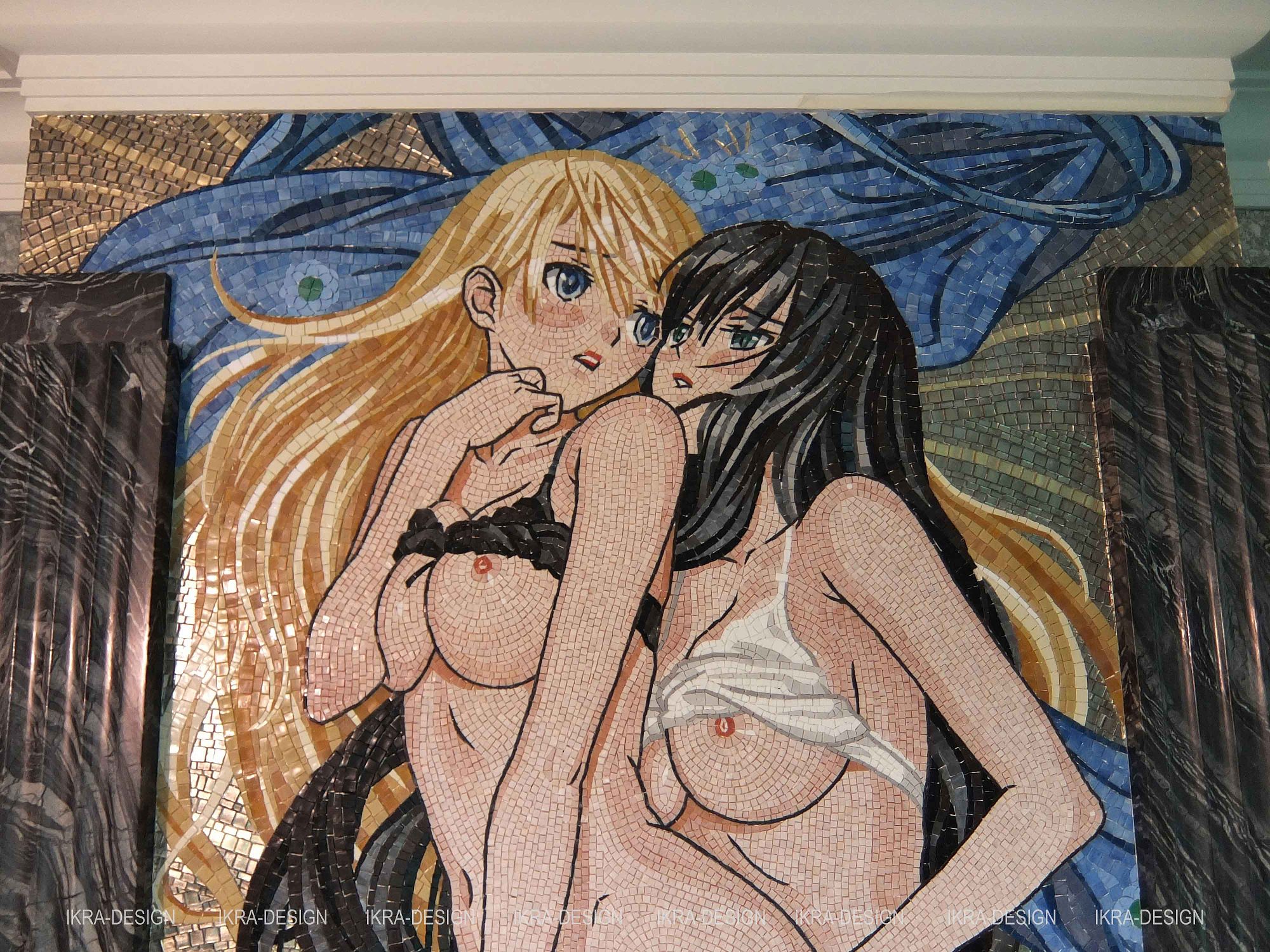 Детали интерьера, Фото, Панно мозаичное в стиле Японский (плюс манга, аниме), Панно Innamorata - Арт объекты, Автор проекта: Архитекторы Михаил Икрянников