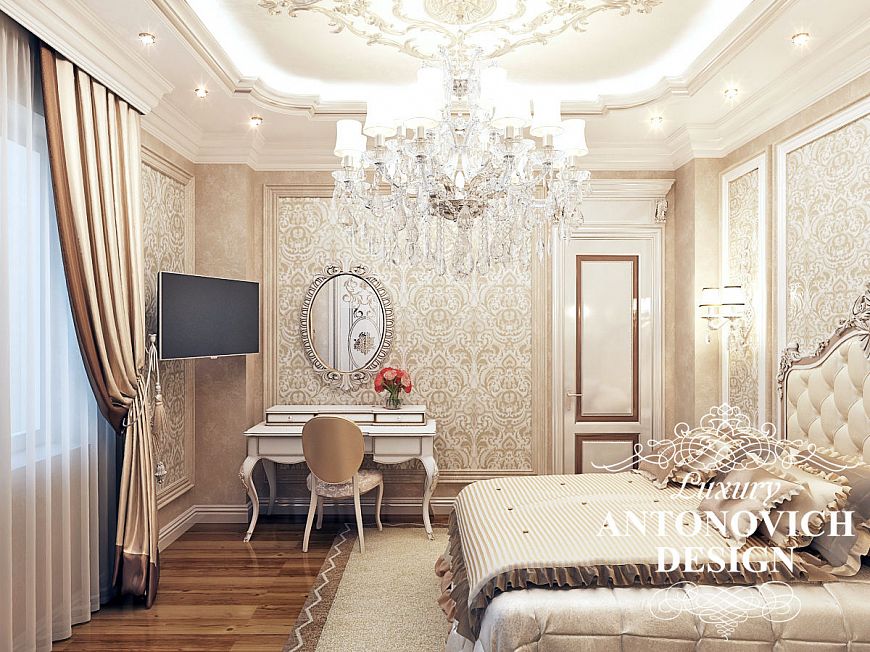 Интерьер спальни в классическом стиле - фото дизайна интерьера спальни в классическом стиле