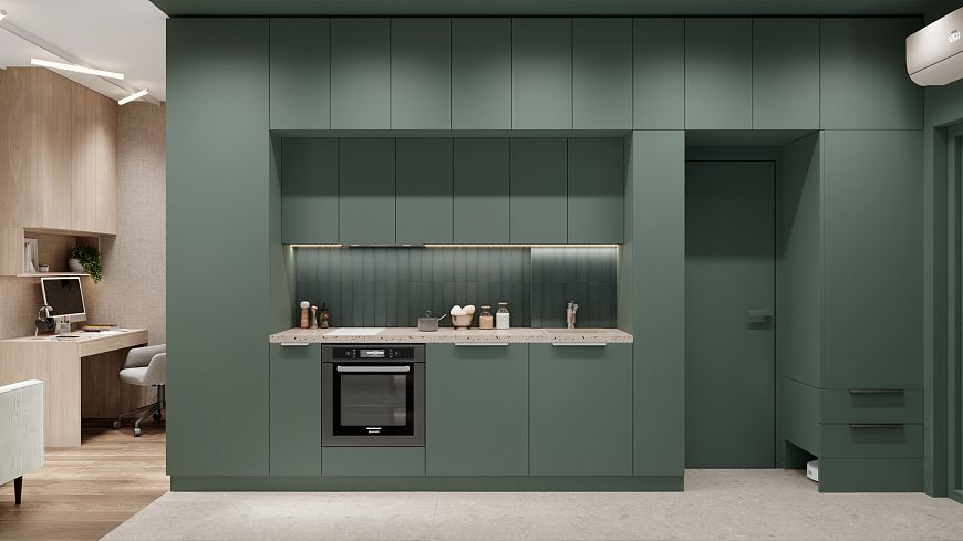 Современная кухня с лаконичным и сдержанным дизайном