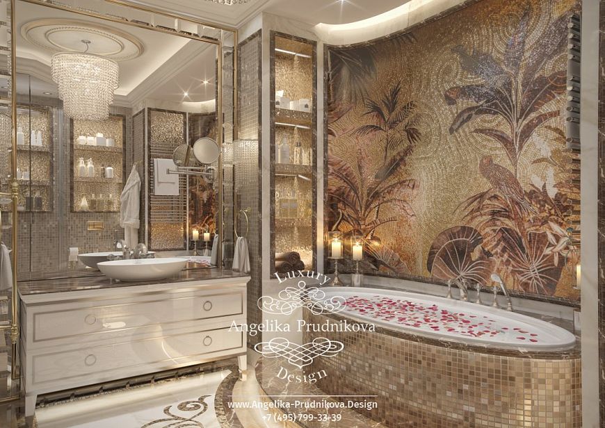 Дизайнпроект интерьера ванной комнаты в ЖК Горизонт