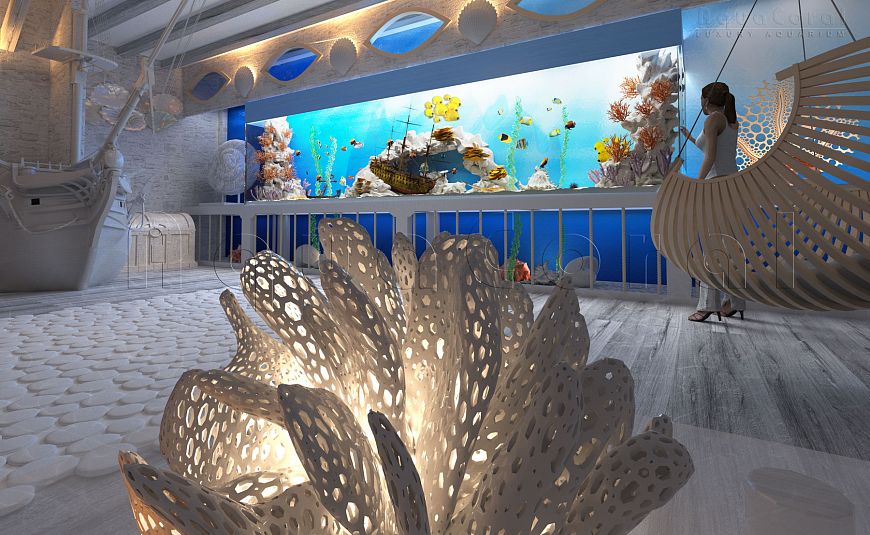 Luxury Ocean аквариум в интерьере
