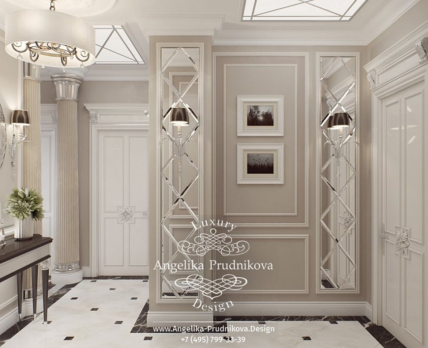 Дизайнпроект интерьера квартиры в стиле английская классика в ЖК Достояние